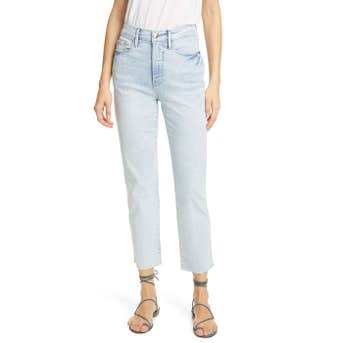 Frame Le Sylvie High Waist Ankle Slender Straight Leg Jeans