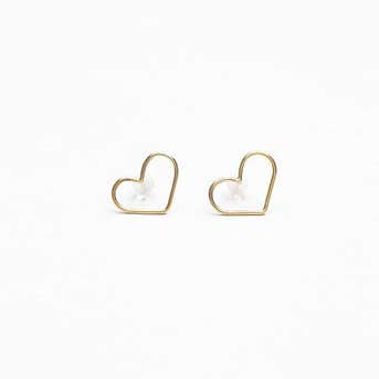 Free People Heart Studs