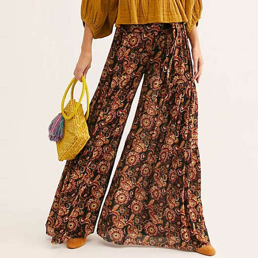 freepeople.com, Free People One Aloha Printed Wide-Leg Pants