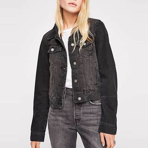 freepeople.com, Free People Rumors Denim Jacket In Black