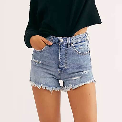 freepeople.com, Free People We The Free Crvy Vintage High-Rise Shorts