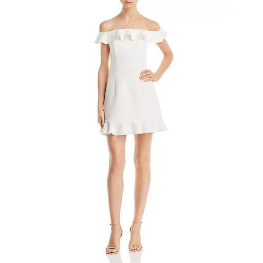 bloomingdales.com, French Connection Whisper Light Flounced A-Line Mini Dress