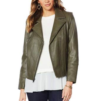 G By Giuliana Genuine Leather Moto Jacket
