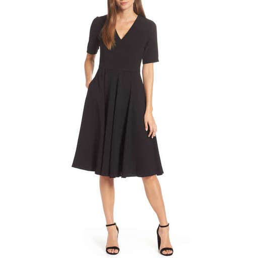 nordstrom.com, Gal Meets Glam Collection Edith City Crepe Fit & Flare Midi Dress