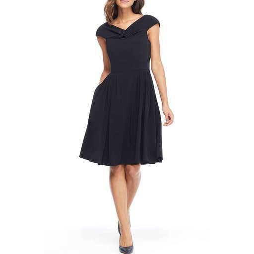 nordstrom.com, Gal Meets Glam Collection Ruthie Portrait Collar Satin Twill Dress