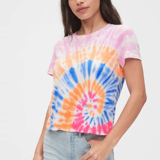 gap.com, Gap Authentic Cropped Tie-Dye T-Shirt