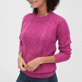 Gap Cable-Knit Crewneck Sweater