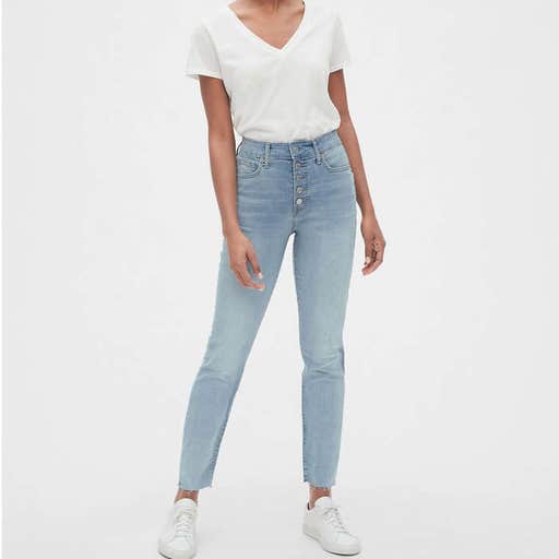 gap.com, Gap High Rise Curvy True Skinny Ankle Jeans with Button-Fly