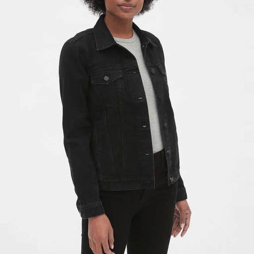 gap.com, Gap Icon Denim Jacket In Washed Black