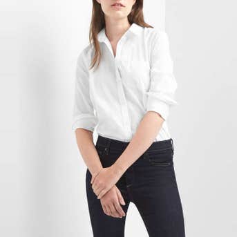 Gap New Fitted Boyfriend Oxford Shirt