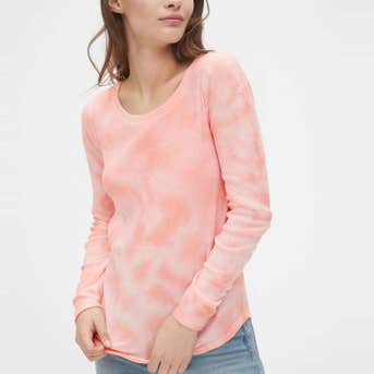 Gap Tie-Dye Waffle Scoopneck T-Shirt