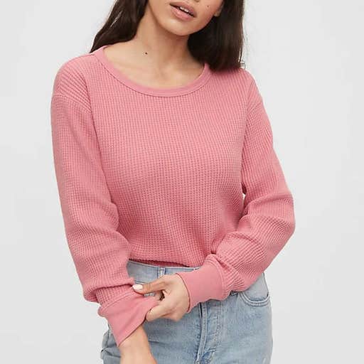 gap.com, Gap Waffle-Knit Crewneck T-Shirt