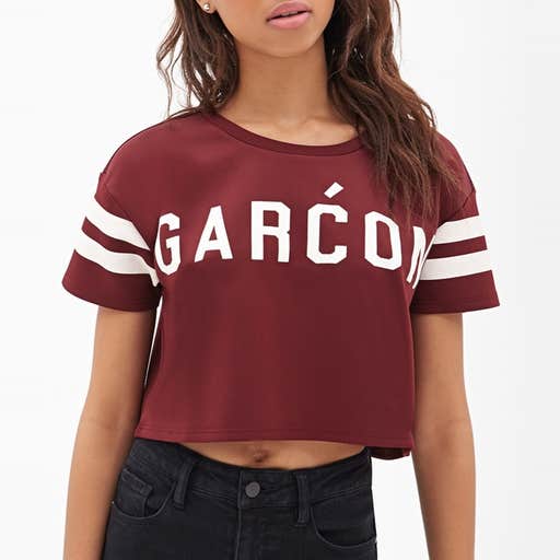 forever21.com, Garćon Graphic Crop Top