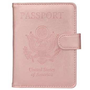 GDTK Leather Passport Holder Cover Case RFID Blocking Travel Wallet