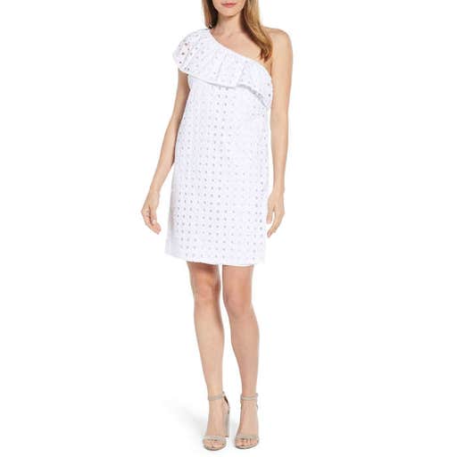 nordstrom.com, Gibson x Living in Yellow Lily Eyelet One-Shoulder Dress