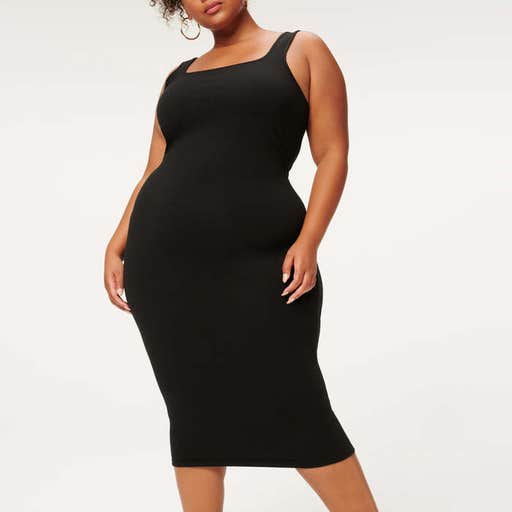 goodamerican.com, Good American Scoop Neck Midi Dress