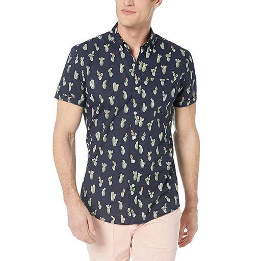 amazon.com, Goodthreads Standard-Fit Short-Sleeve Printed Poplin Shirt