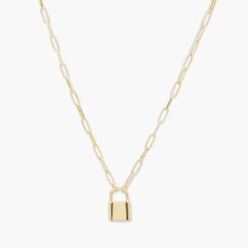 gorjana.com, Gorjana Kara Padlock Charm Necklace