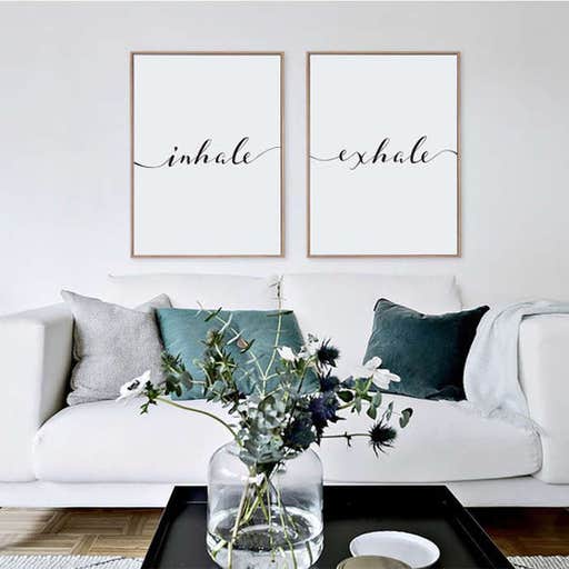 etsy.com, Green Life Prints Inhale Exhale Prints
