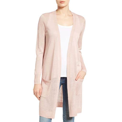 nordstrom.com, Halogen Long Linen Blend Cardigan