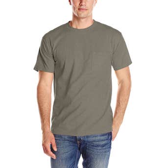 Hanes Short-Sleeve Beefy T-Shirt with Pocket