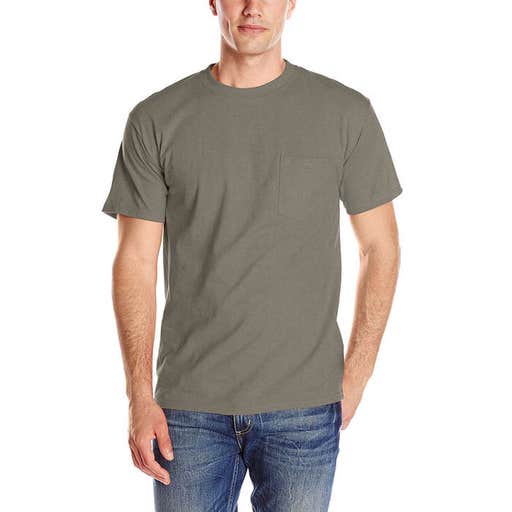 amazon.com, Hanes Short-Sleeve Beefy T-Shirt with Pocket