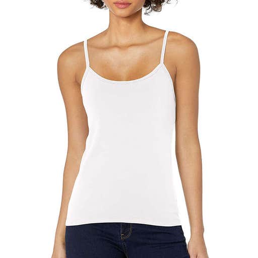 amazon.com, Hanes Stretch Cotton Cami With Built-In Shelf Bra