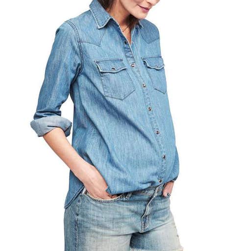 hatchcollection.com, HATCH The Mama Denim Shirt