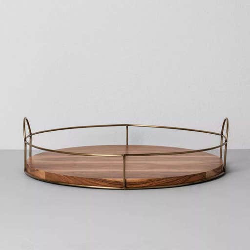 target.com, Hearth & Hand Round Wood and Wire Tray