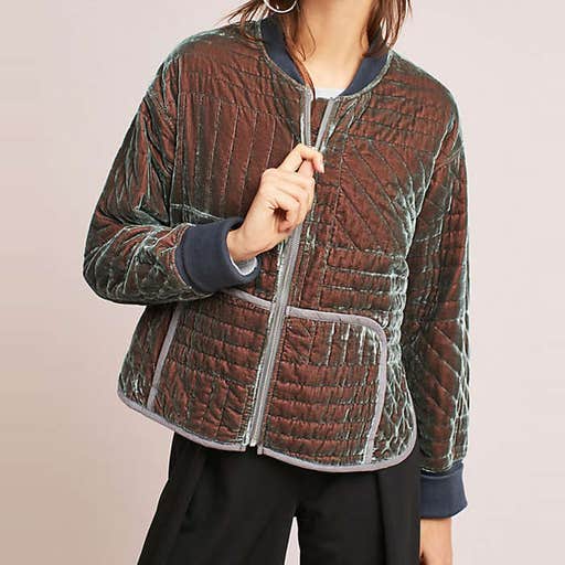 anthropologie.com, Hei Hei Velvet Quilted Jacket
