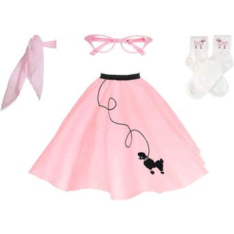 Hip Hop 50s Shop 4 Piece Poodle Skirt Set