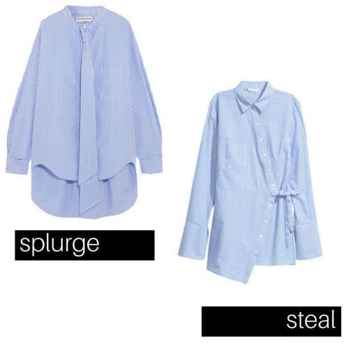 net-a-porter.com; hm.com, H&M Asymmetric Cotton Blouse