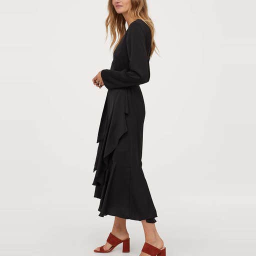 hm.com, H&M Flounced Wrap Dress