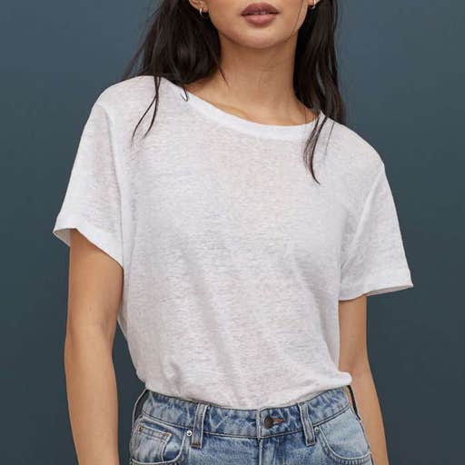 hm.com, H&M Linen T-Shirt