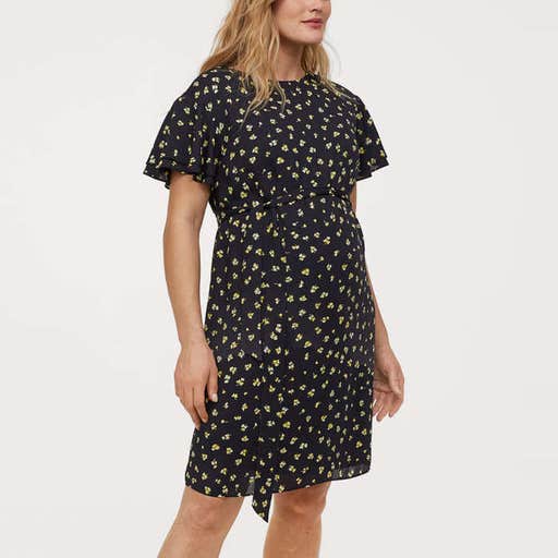 hm.com, H&M MAMA Ruffle-Sleeved Dress