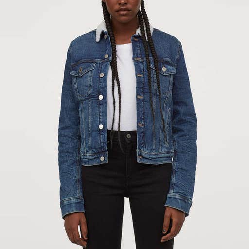 hm.com, H&M Pile-lined Denim Jacket