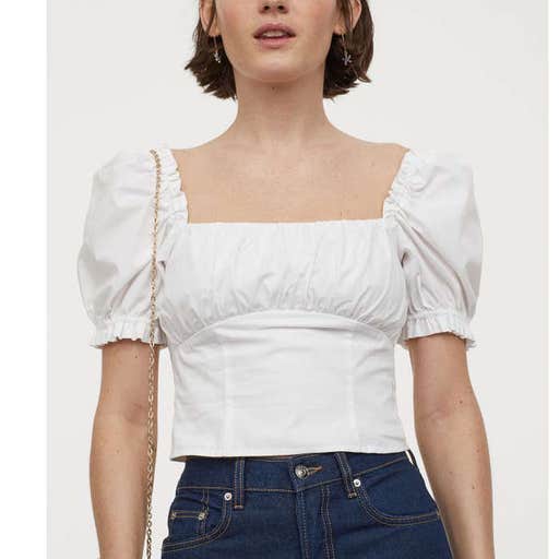 hm.com, H&M Puff-Sleeved Blouse