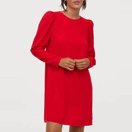 hm.com, H&M Puff-Sleeved Dress