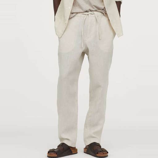 hm.com, H&M Relaxed Fit Linen Pants