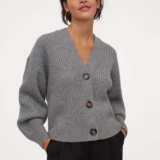 hm.com, H&M Rib-Knit Cardigan