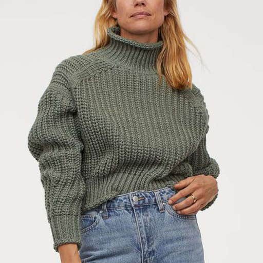hm.com, H&M Ribbed Turtleneck Sweater