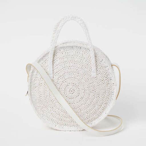 hm.com, H&M Round Straw Bag