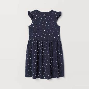 H&M Ruffle-Sleeved Jersey Dress