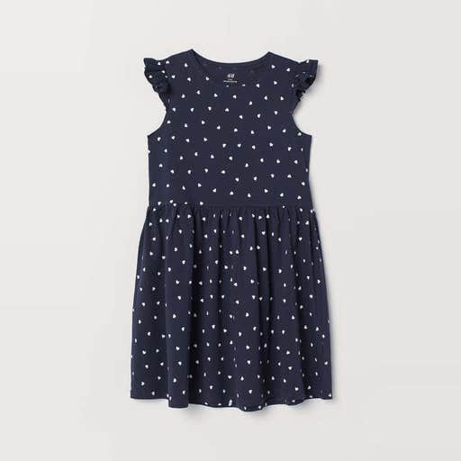 2.hm.com, H&M Ruffle-Sleeved Jersey Dress
