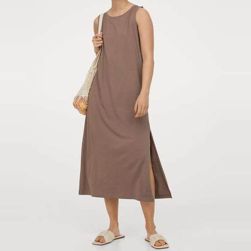 hm.com, H&M Slit-Detail Jersey Dress