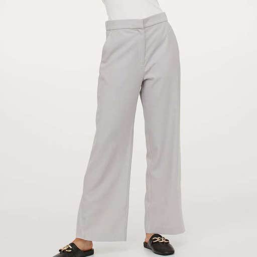 hm.com, H&M Wide-Cut Side-Slit Pants