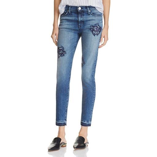 bloomingdales.com, Hudson Nico Rose Embroidered Ankle Jeans