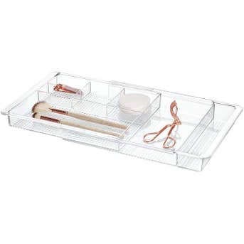 iDesign Clarity Plastic Expandable Drawer Organizer