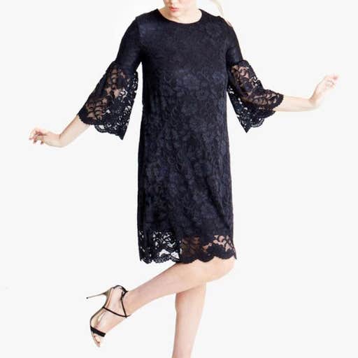 ingridandisabel.com, Ingrid & Isabel Lace Bell Sleeve Maternity Swing Dress