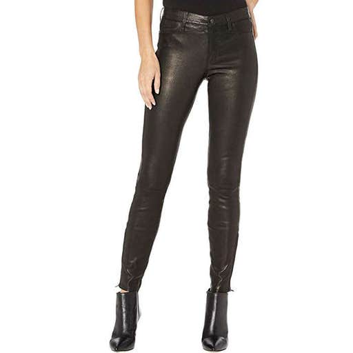 zappos.com, J Brand Mid-Rise Leather Ankle Skinny Pants